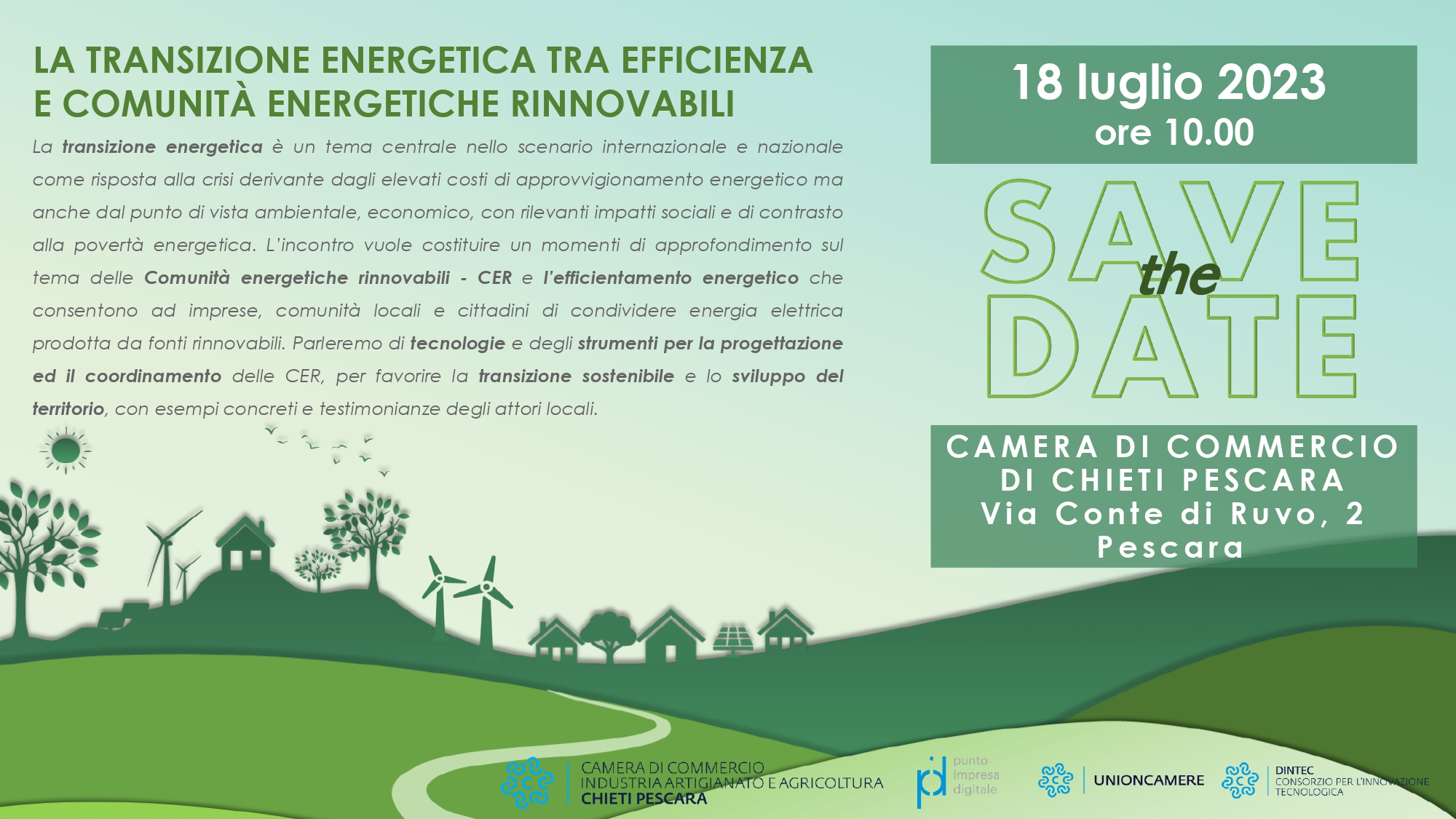 18 luglio 2023 - Workshop "Le Comunit&agrave; Energetiche Rinnovabili: un contributo per la transizione energetica"